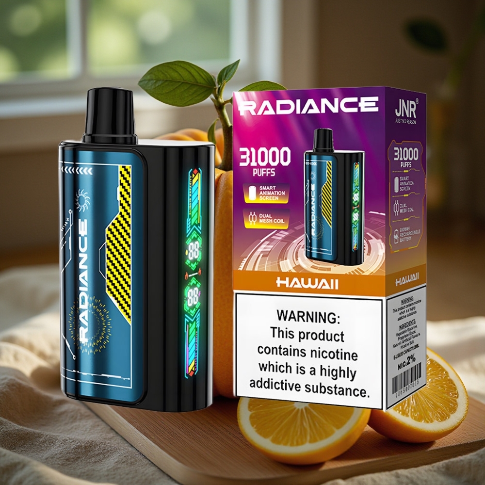 JNR Radiance 31000 Puffs Disposable Vape Hawaï 28ml Dual Mesh Type-C 950mAh 2% Nicotine