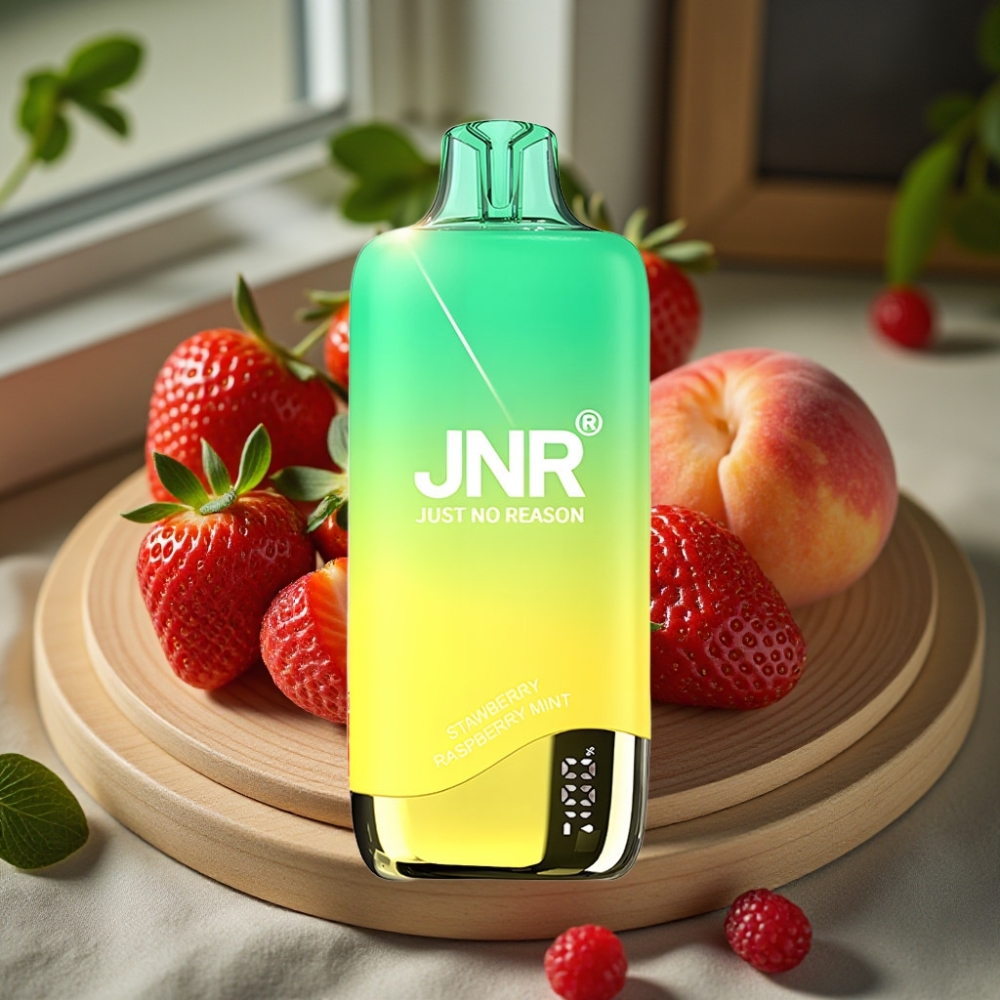 JNR Rainbow 10500 Puffs Disposable Vape Aardbei Perzikmunt 600mAh 18ml USB-C