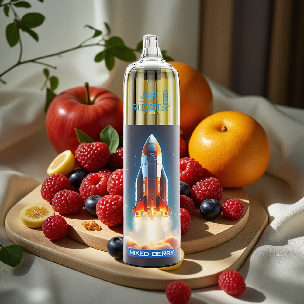 JNR Rocket-X 12400 Puffs Disposable Vape Gemengde Bes Adjustable Airflow RGB 1.2ohm Mesh 850mAh 25ml Type-C
