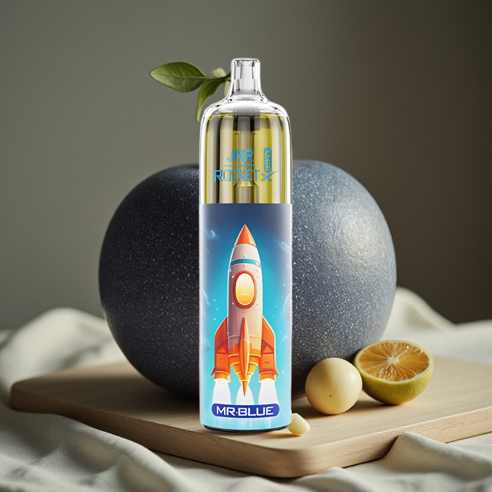 JNR Rocket-X 12400 Puffs Disposable Vape Heer Blauw Met Ajusteerbare Luchtstroom RGB Verlichting Mesh Coil