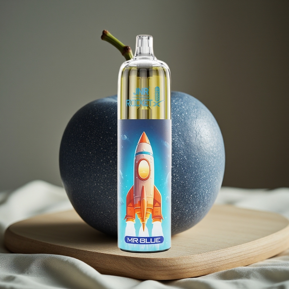 JNR Rocket-X 12400 Puffs Disposable Vape Heer Blauw Met Ajusteerbare Luchtstroom RGB Verlichting Mesh Coil Type-C Opladen