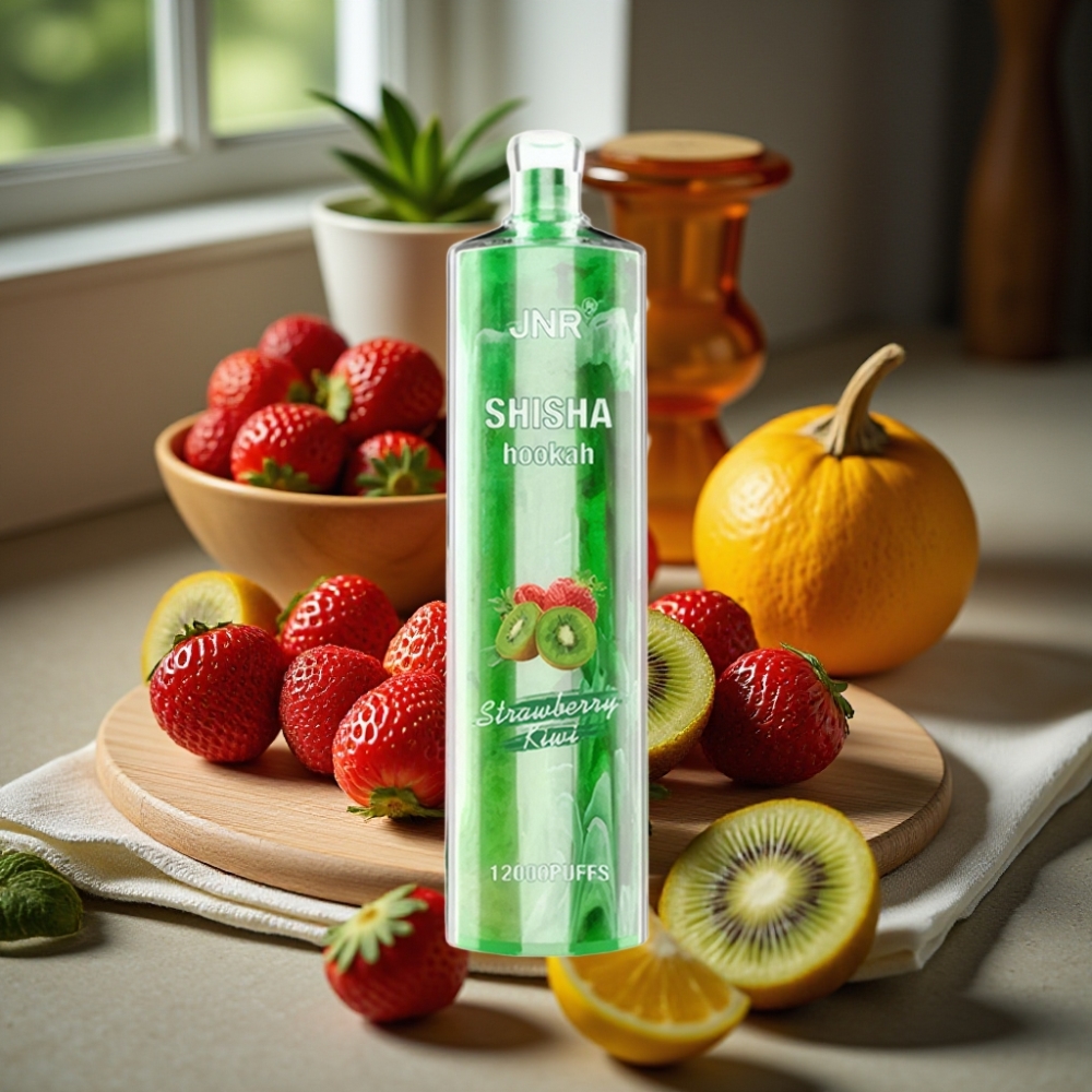 JNR Shisha Hookah 12000 Puffs Disposable Vape Aardbei Kiwi 750mAh 24ml 0.6 Ohm