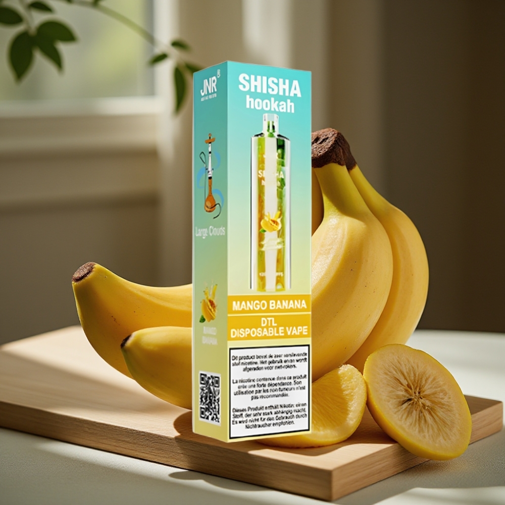 JNR Shisha Hookah 12000 Puffs Disposable Vape Mango Banaan 750mAh Type-C 24ml