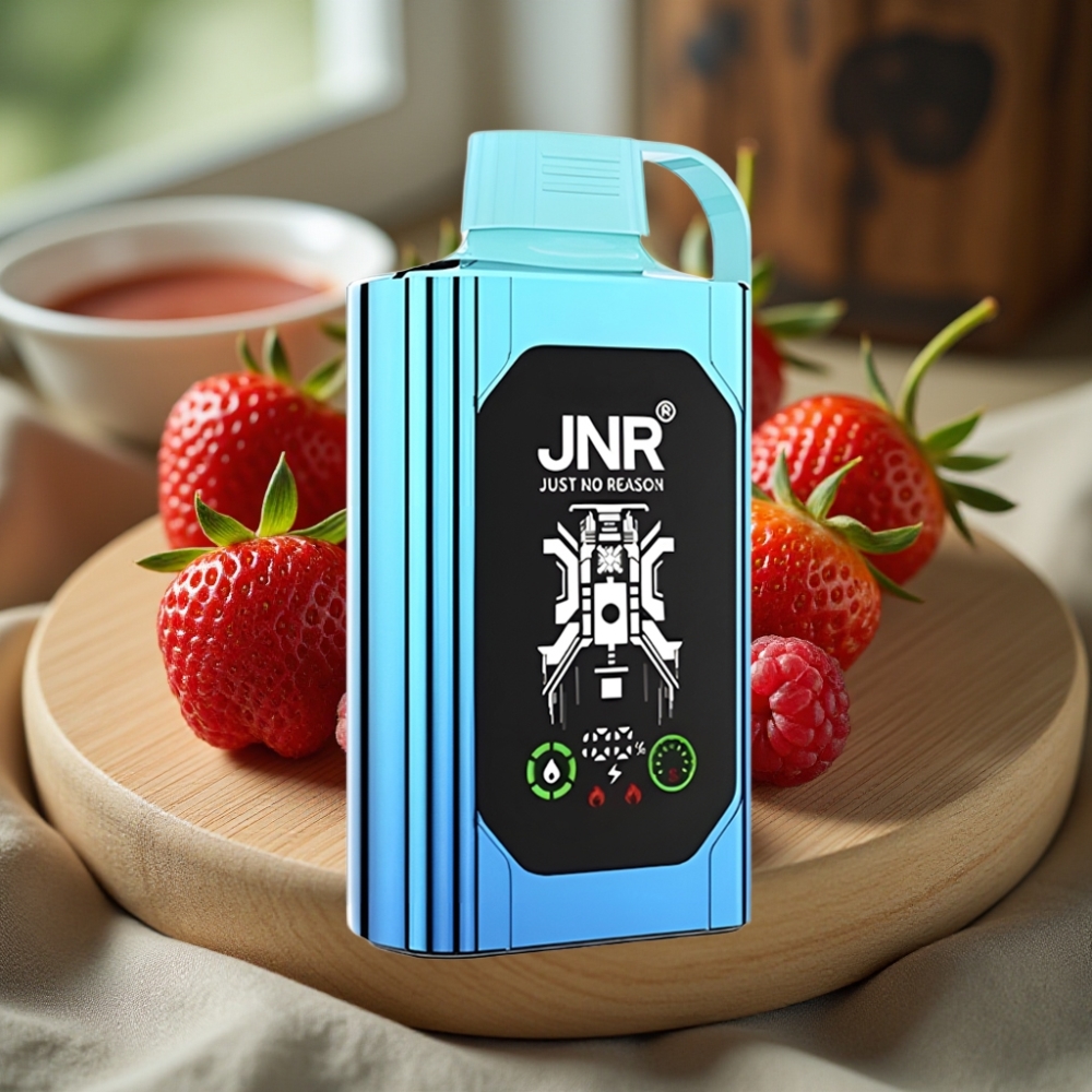 JNR Shisha Hookah Box 20500 Puffs Disposable Vape Aardbei Framboos Snoep HD Display 1000mAh Type-C Dual Mesh Coil