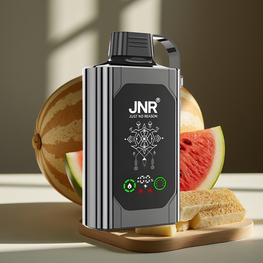 JNR Shisha Hookah Box 20500 Puffs Disposable Vape Watermeloen IJs HD Display 1000mAh 25ml Dual Mesh Coil Type-C 0%/2%/5% Nicotine