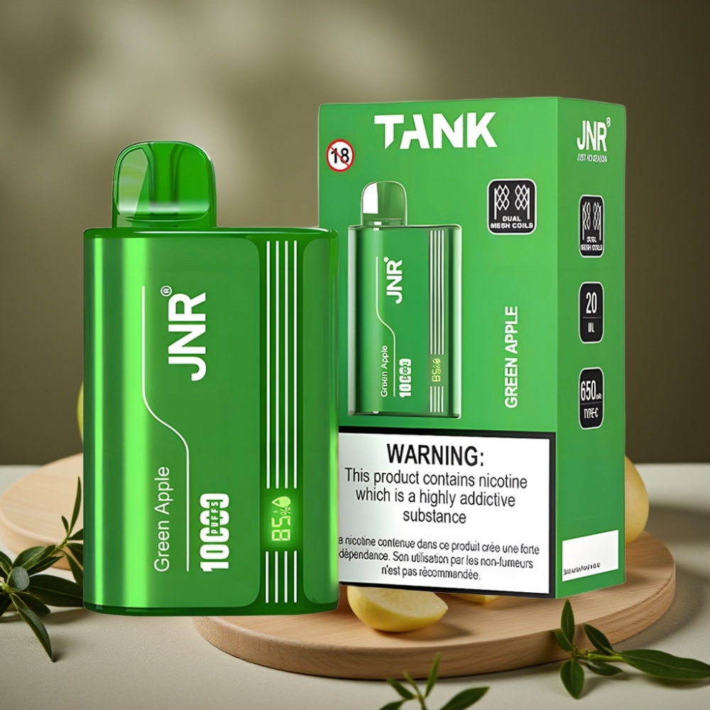 JNR Tank 10000 Puffs Disposable Vape Groene Appel Perzik Peer 650mAh 20ml Dual Mesh