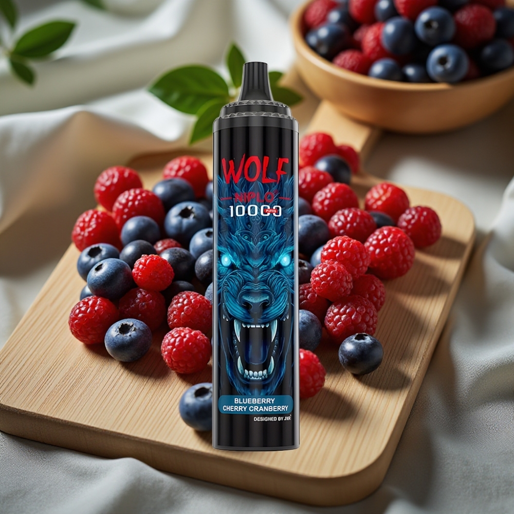 JNR Wolf Niplo 10000 Puffs Disposable Vape Blauwe Bes Kers Cranberry Type-C 650mAh