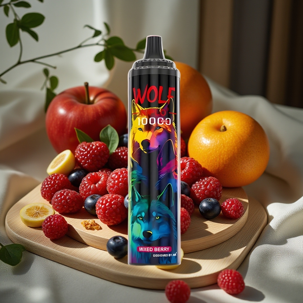 JNR Wolf Niplo 10000 Puffs Disposable Vape Gemengde Bes 650mAh 20ml 1.0 Ohm Type-C