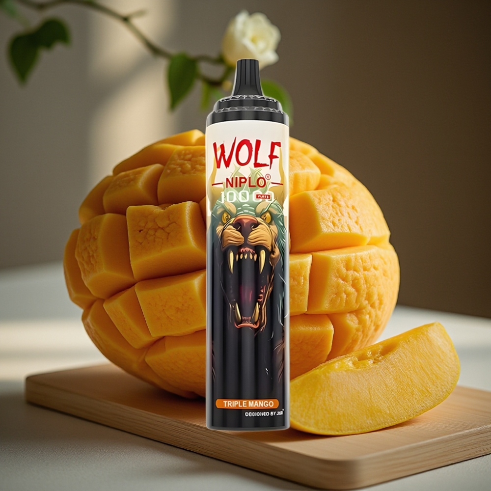 JNR Wolf Niplo 10000 Puffs Disposable Vape Triple Mango 1.0 Ohm Mesh 650mAh 20ml Type-C