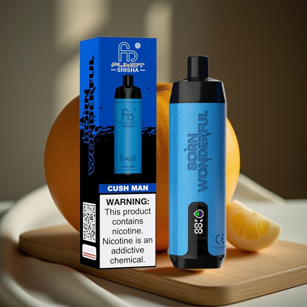 RandM Fumot Shisha 10000 Puffs Disposable Vape Kusj Man LED Type-C 850mAh 18ml 0.6ohm Mesh Coil 0.5% Nicotine