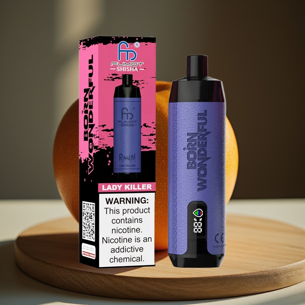 RandM Fumot Shisha 10000 Puffs Disposable Vape Vrouwendoder met LED, Type-C, 0.6ohm Mesh Coil