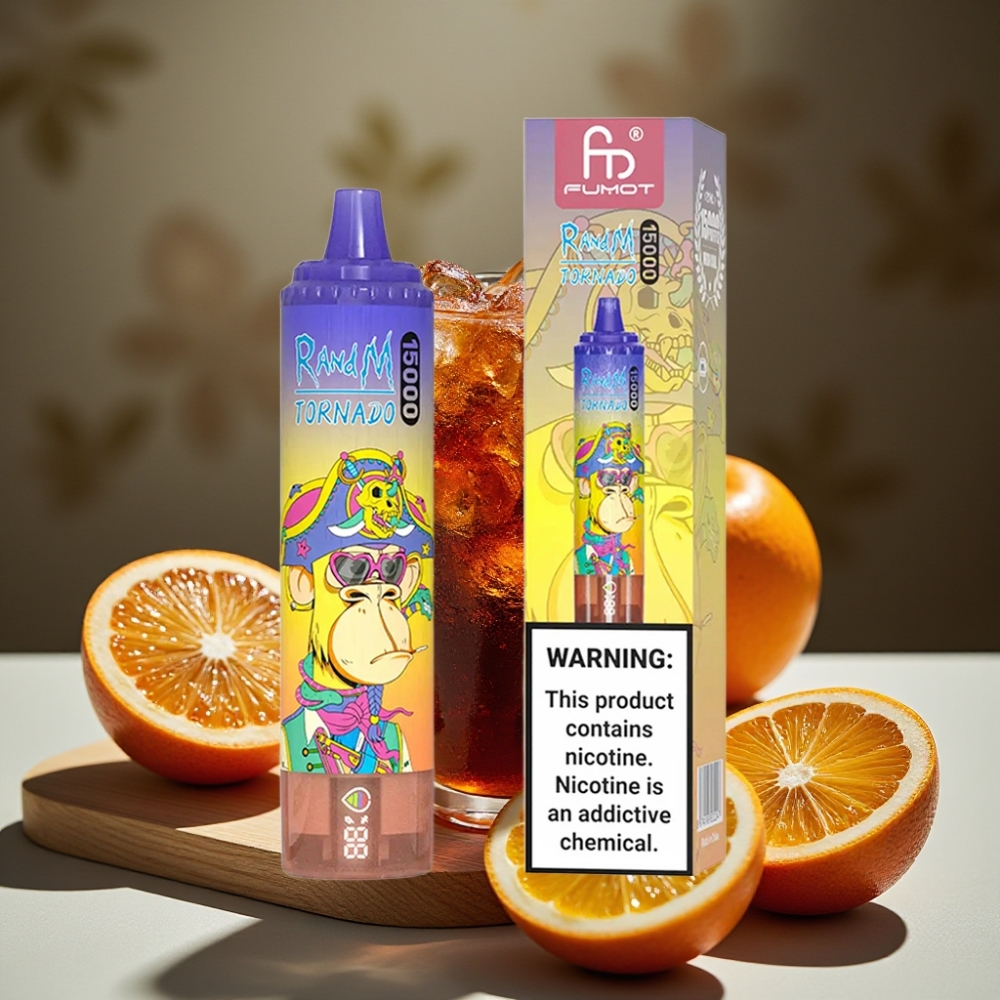 RandM Fumot Tornado 15000 Puffs 25ml 850mAh Type-C LCD Cola IJs Disposable Vape