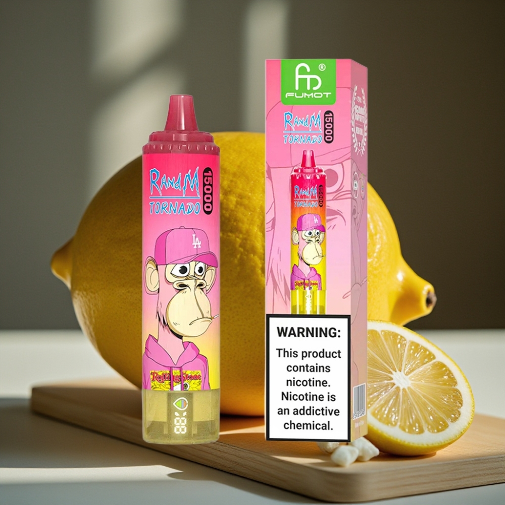 RandM Fumot Tornado 15000 Puffs 25ml 850mAh USB-C LCD Citroen Disposable Vape