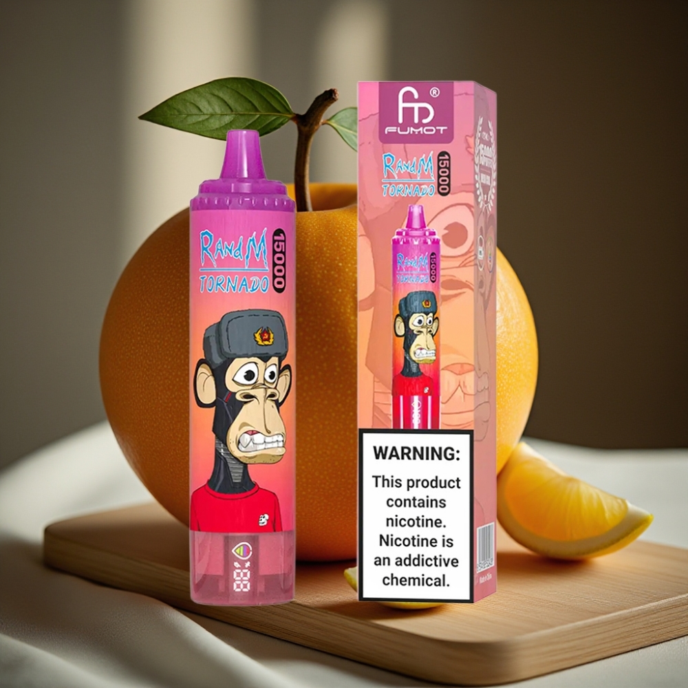 RandM Fumot Tornado 15000 Puffs Disposable Vape Pitaya Type-C Oplaadbaar LCD Mesh Coil