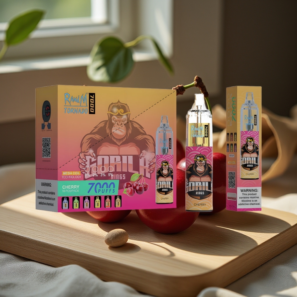 RandM Fumot Tornado 7000 Puffs Disposable Vape Kers 14ML 850MAH Mesh Coil Type-C RGB Luchtregeling
