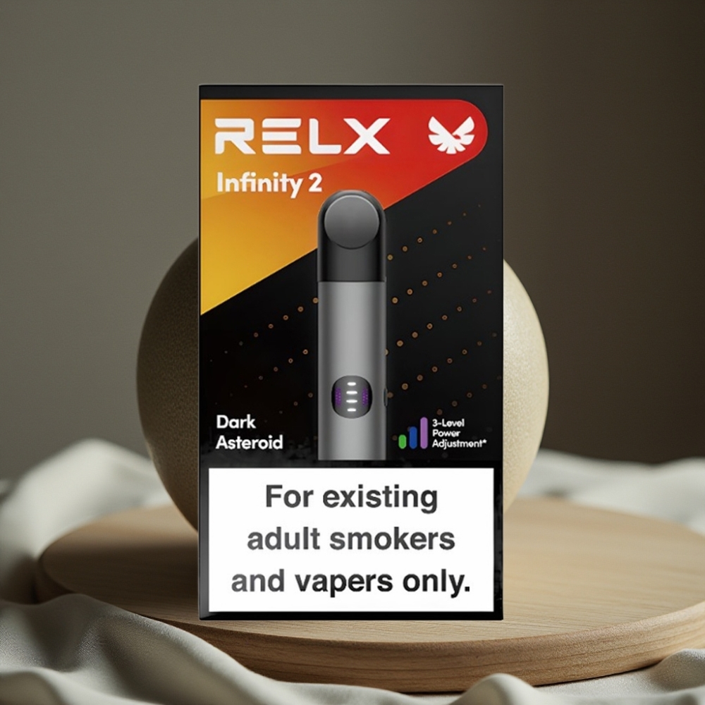 RELX Infinity 2 650 Pufs 1,9 ml Pod 440mAh USB-C 3 Vermogensstanden Grijs