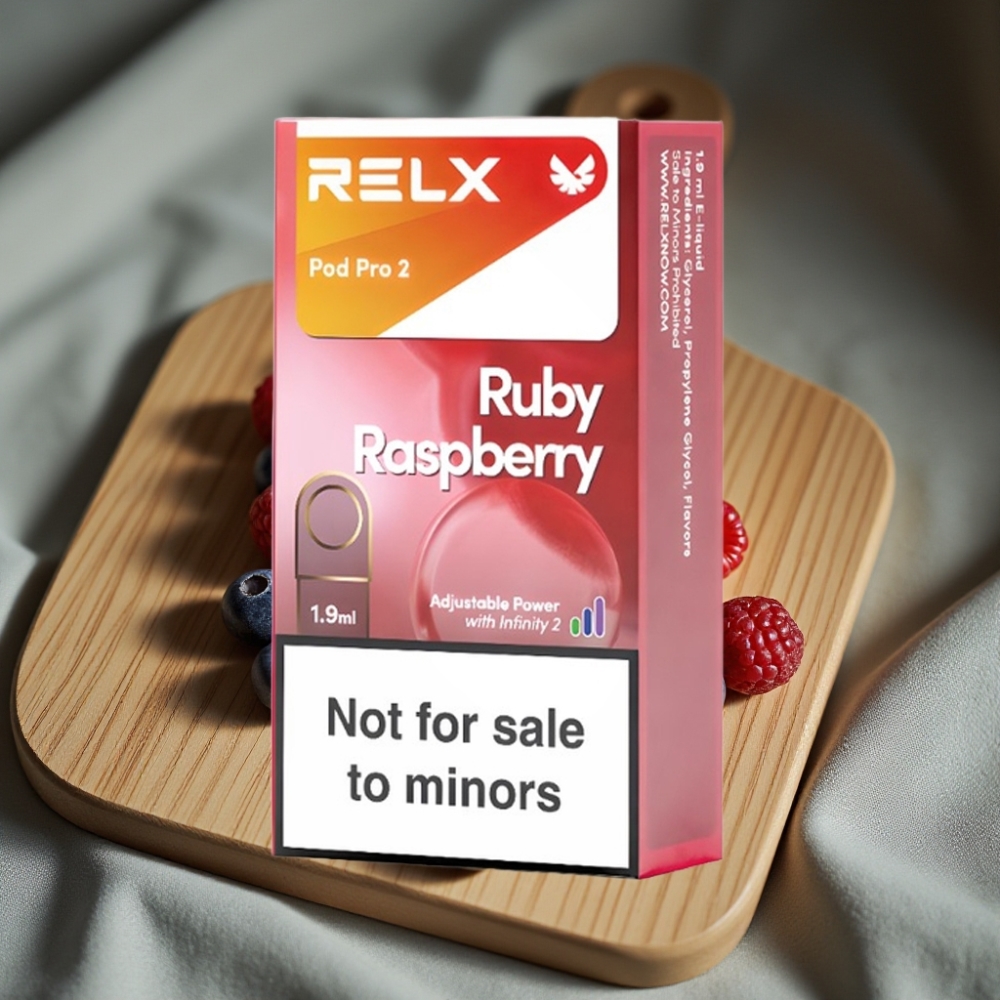 RELX Pod Pro 2 600 Puffs 0% Nicotine 1.9ml Blauwe Framboos Eco/Smooth/Boost Modus
