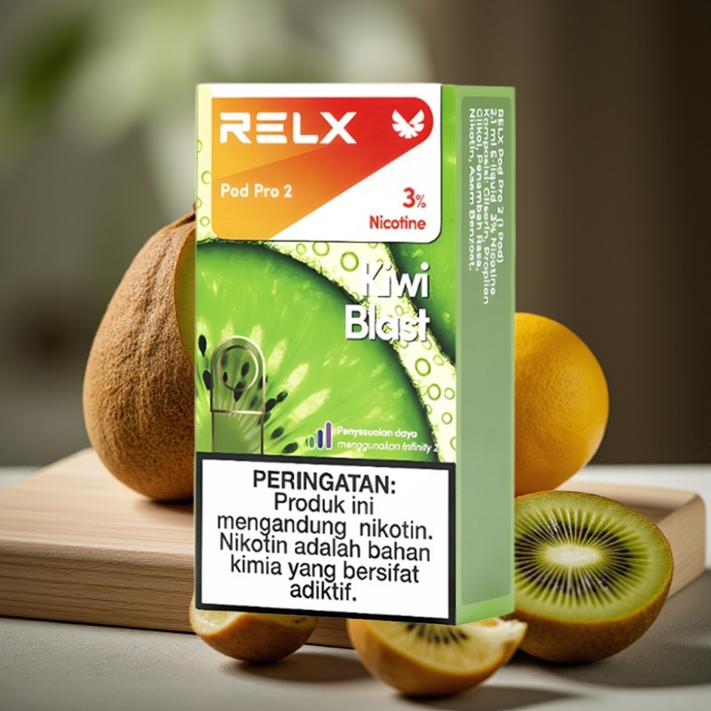 RELX Pod Pro 2 600 Puffs 1,9ml 3% Kiwi Explosie 3 Spanningstanden Eco/Smooth/Boost 2/3 Pods