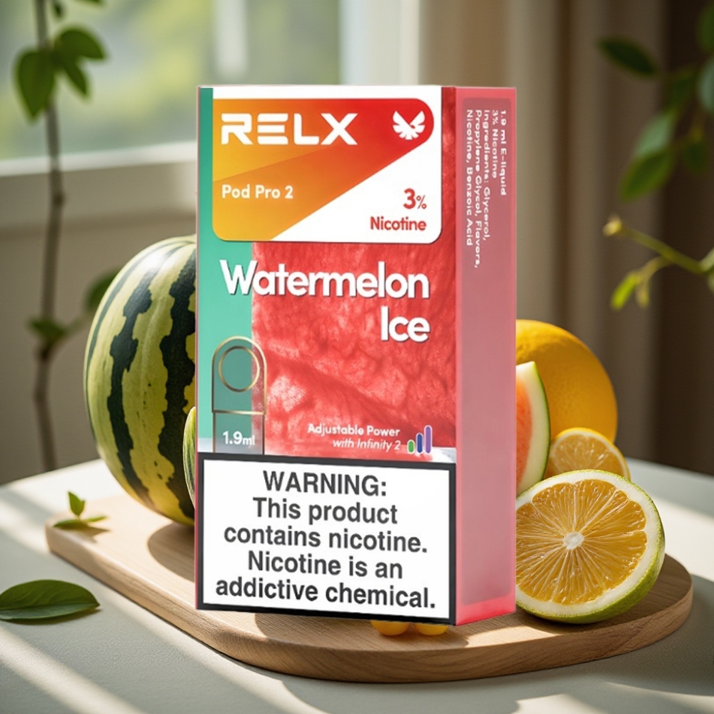 RELX Pod Pro 2 600 Puffs 1.9ml 3% Nicotine Watermeloen Ijs 3 Voltage Standen