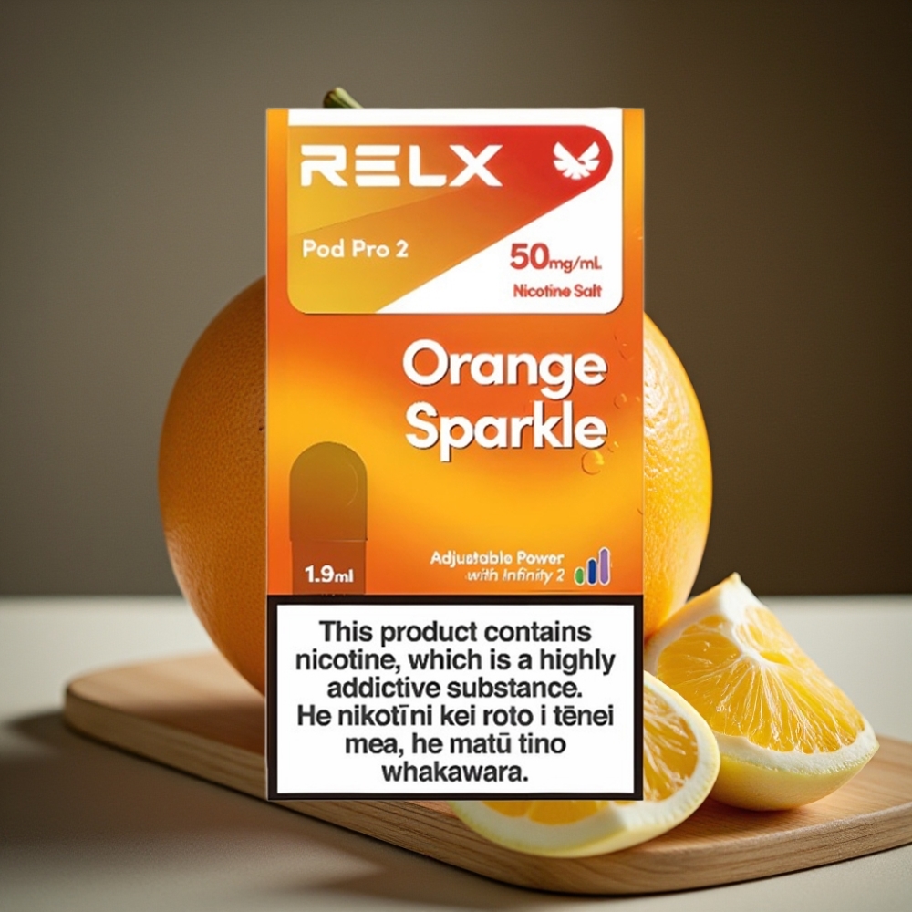 RELX Pod Pro 2 600 Puffs 5% Nicotine 1.9ml Oranje Vonk 3 Voltage Modes