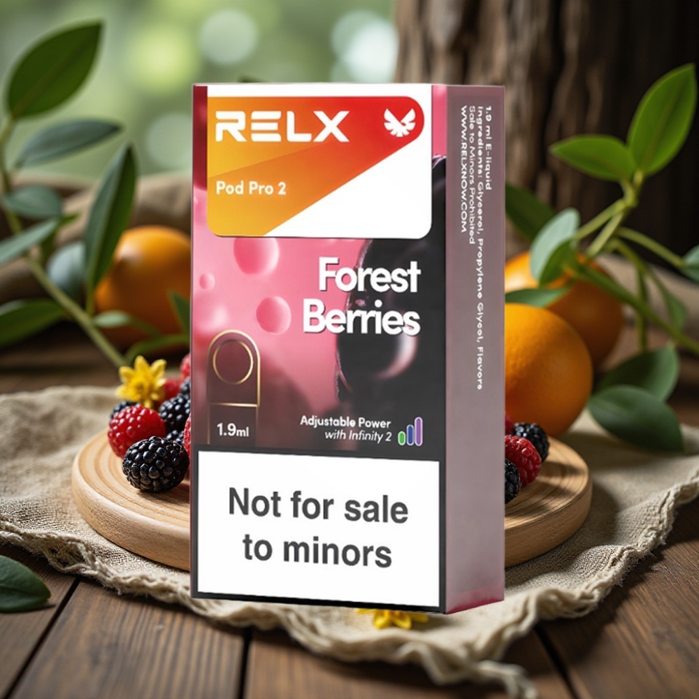 RELX Pod Pro 2 600 puffs 0% nicotine 1.9ml bosbessen 3 voltages 2/3 pods/pack