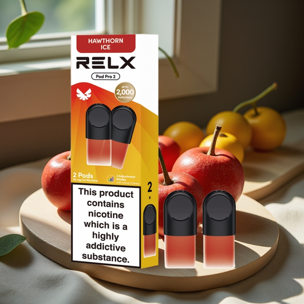 RELX Pod Pro 2 600 puffs 1,9ml 1,8% nicotine Meidoorn IJs 3 voltage modes