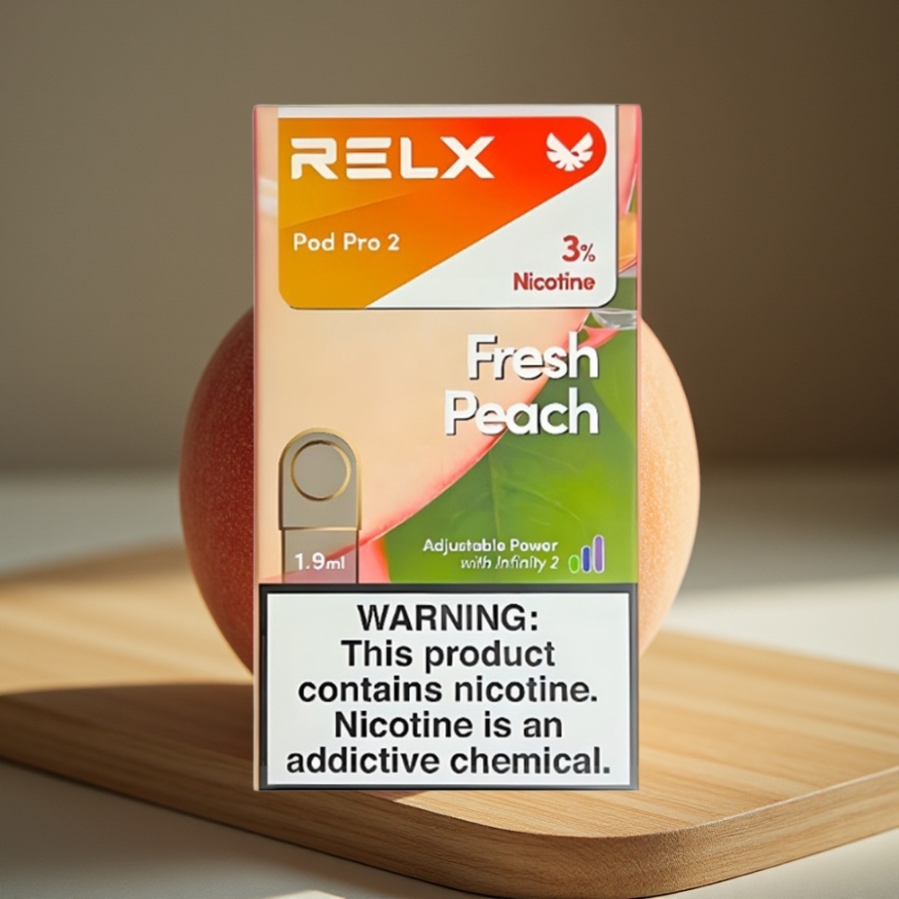 RELX Pod Pro 2 600 puffs 1.9ml 3% nicotine Verse Perzik smaak 3 voltage modes