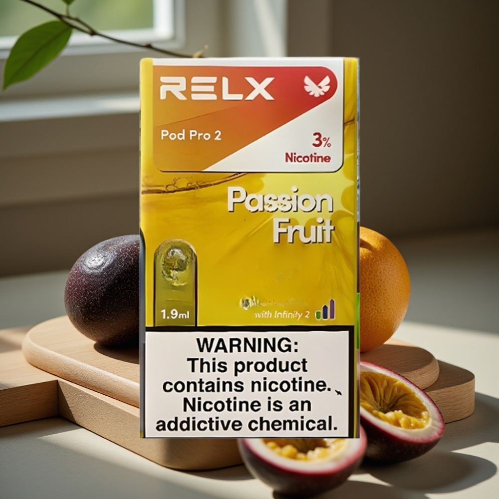 RELX Pod Pro 2 600 puffs 1.9ml 3% nicotine passievrucht 3 voltage modes