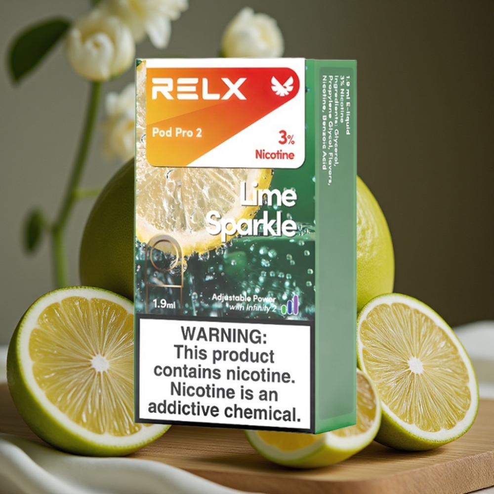 RELX Pod Pro 2 600 pufs 3% nicotine 1,9ml 3 voltage Lime Vonk