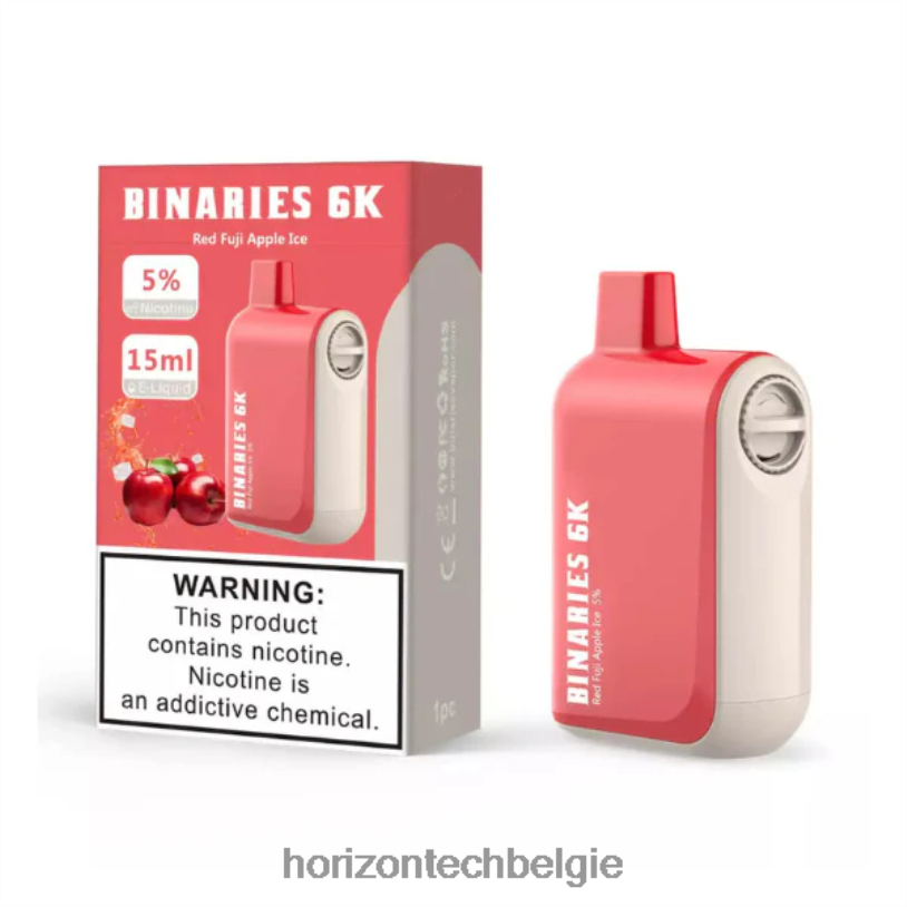 Horizon Tech Vape Tank - HorizonTech Binaries Cabin wegwerp 15 ml 2684P48 rood fuji-appelijs