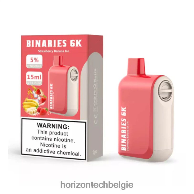 Horizontech België - HorizonTech Binaries Cabin wegwerp 15 ml 2684P51 aardbei-bananenijs