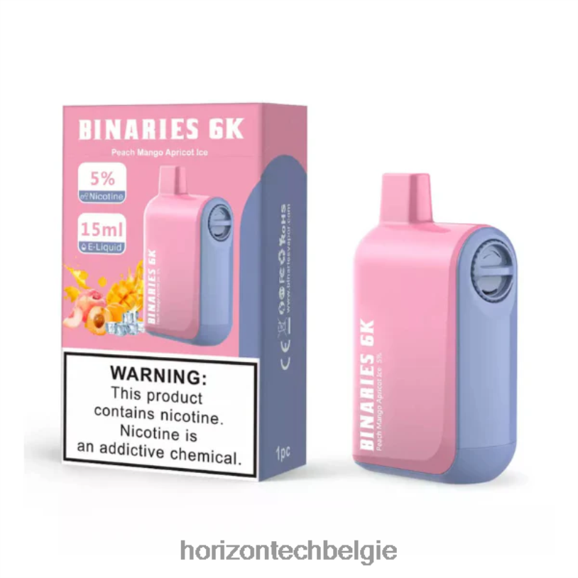 Horizontech Brussel - HorizonTech Binaries Cabin wegwerp 15 ml 2684P52 perzik-mango-abrikoosijs