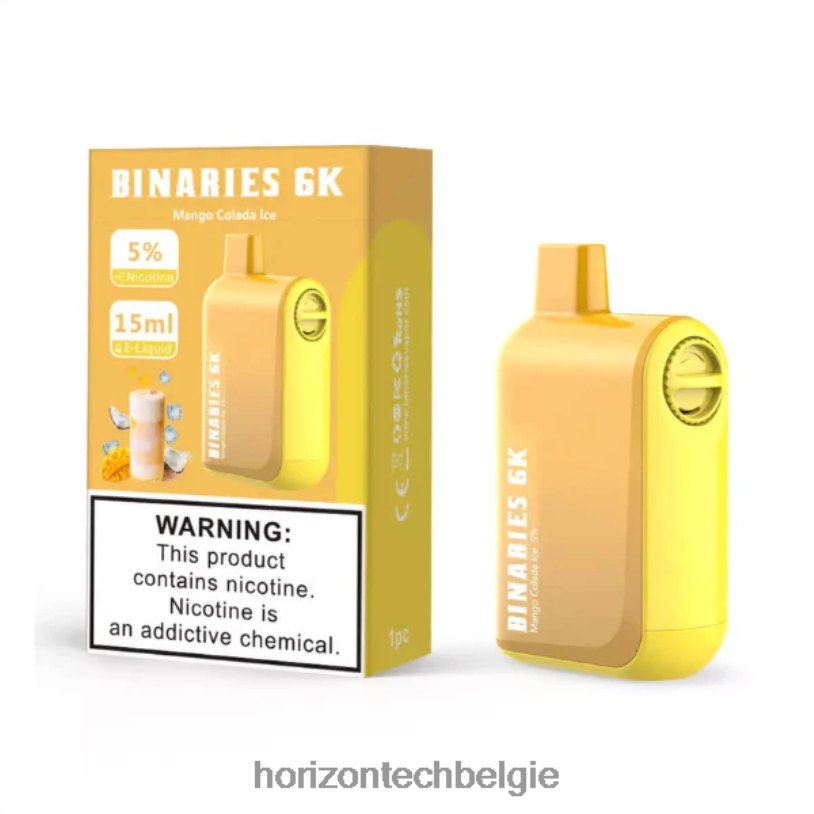 Horizontech Vape - HorizonTech Binaries Cabin wegwerp 15 ml 2684P49 mangocolada-ijs