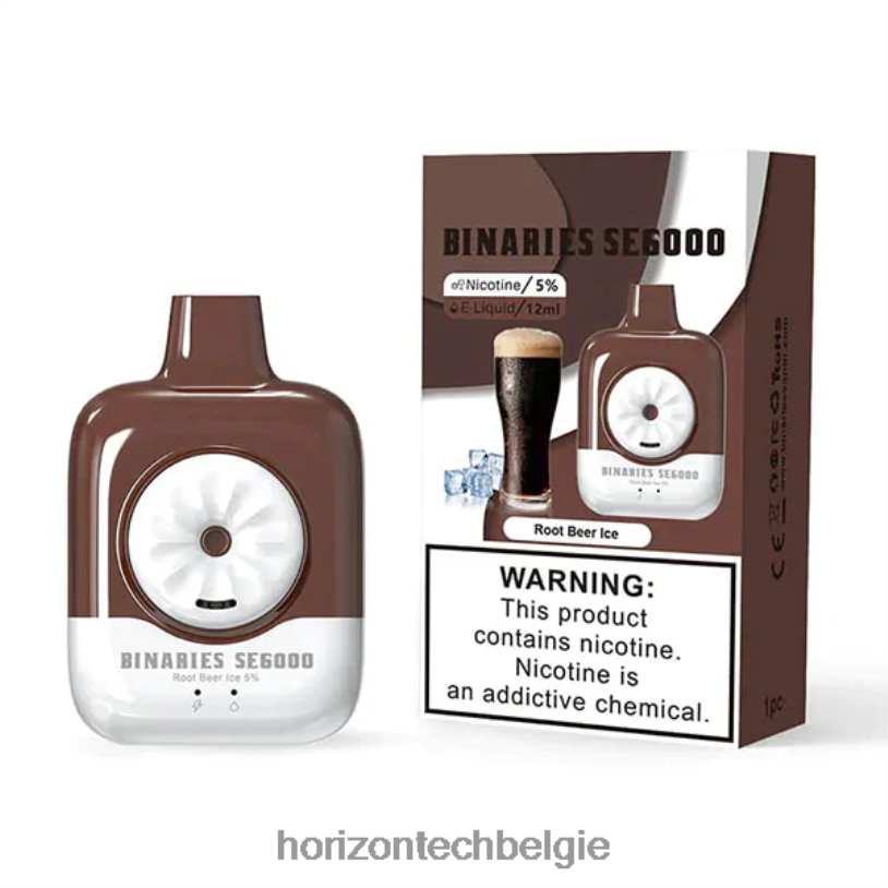 Horizon Tech Company - HorizonTech Binaries Cabin wegwerp se 12ml 2684P156 wortelbier ijs
