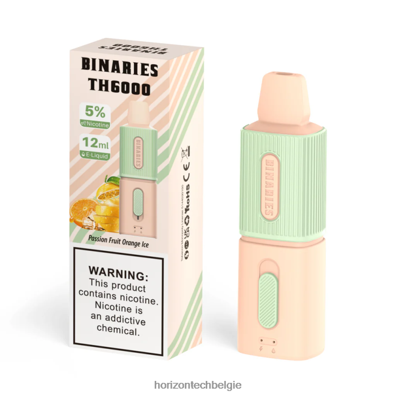 Horizontech Brussel - HorizonTech Binaries Cabin th6000 wegwerp 12 ml 2684P112 passievrucht-sinaasappelijs