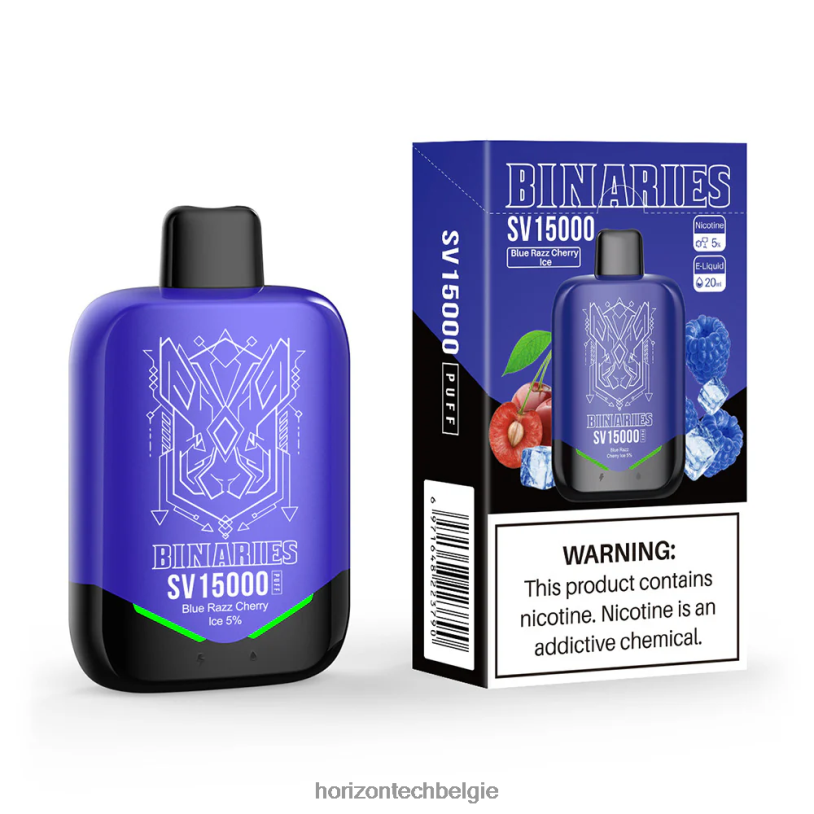 Horizontech Vape België - HorizonTech Binaries Cabin wegwerp sv 2684P3 blauw razz-kersenijs